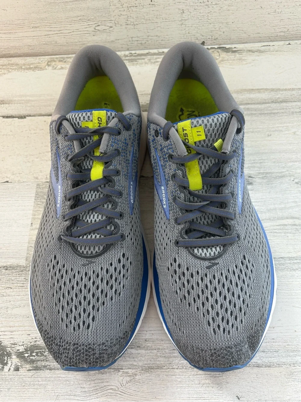 Broooks Men’s Size 13 Ghost 11 Running Shoes Lace Up Closure In Gray/Blue